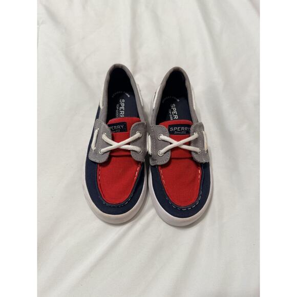 Sperry Top Siders Kids Red/White/Blue 10M - Picture 2 of 5